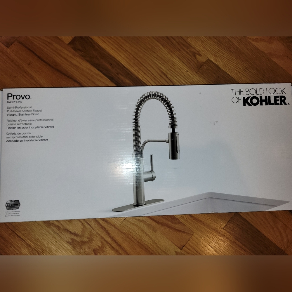 Kohler R43211-VS  Provo Pulldown Kitchen Faucet-Vibrant Stainless Finish